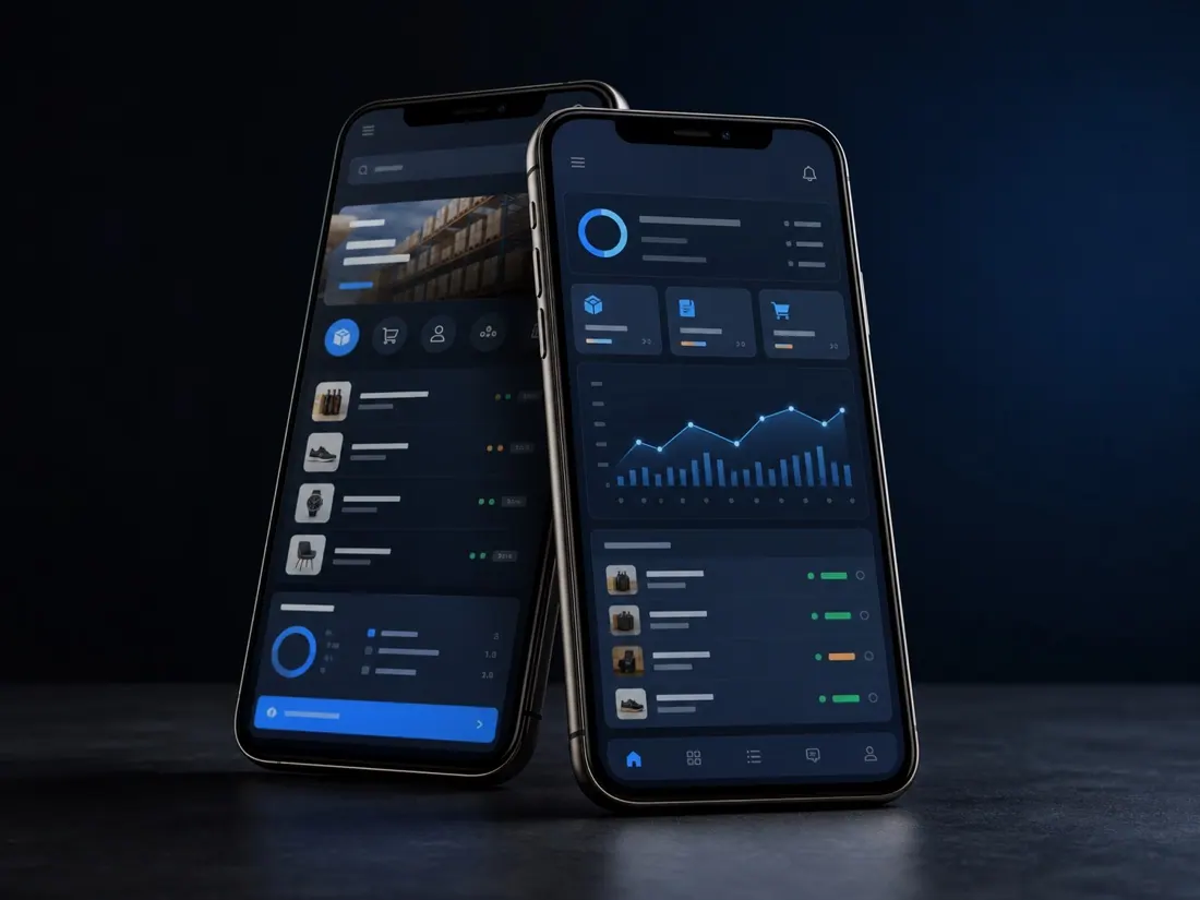OrbitCart commerce operations mobile app mockup